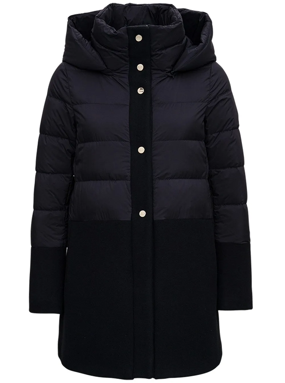Herno Contrast Panel Padded Coat