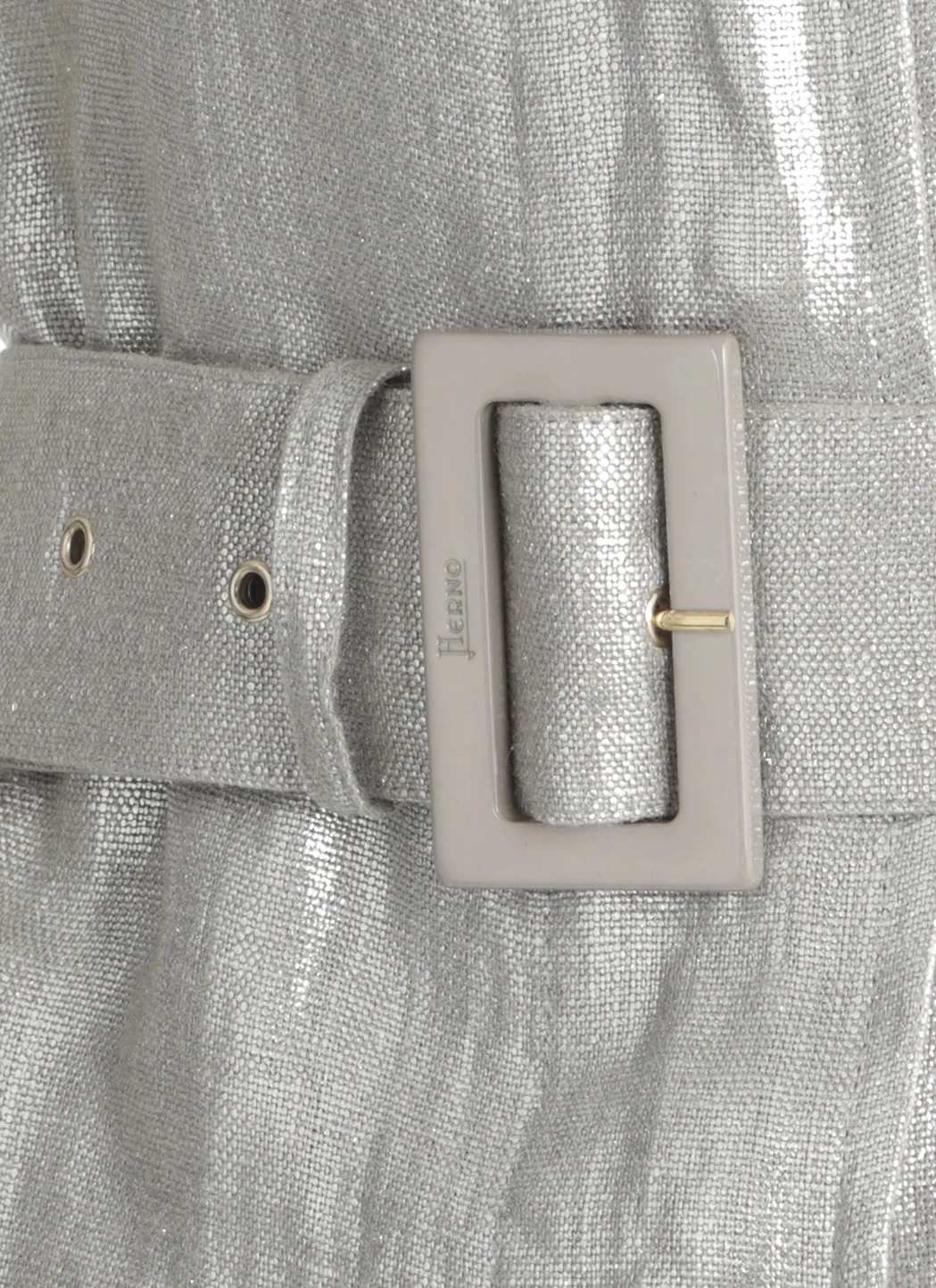 Herno Metallic-Effect Belted Coat