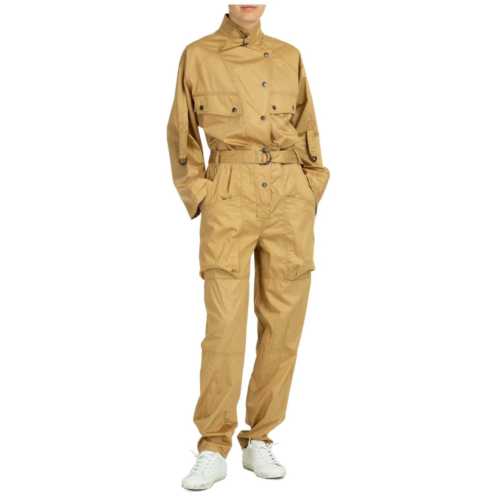Isabel Marant Belted Long-Sleeved Jumpsuit