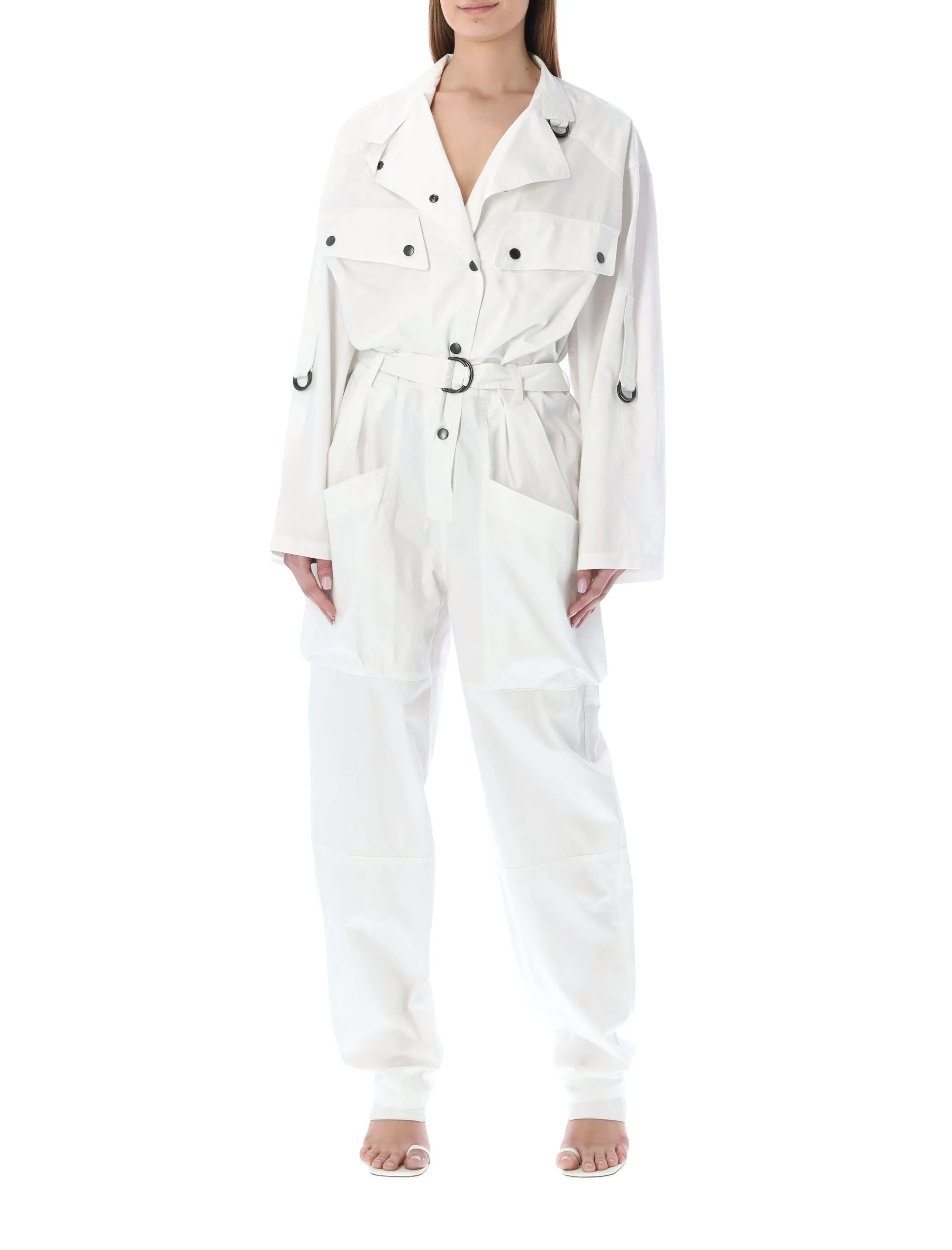 Isabel Marant Florine Belted Straight Leg Jumpsuit