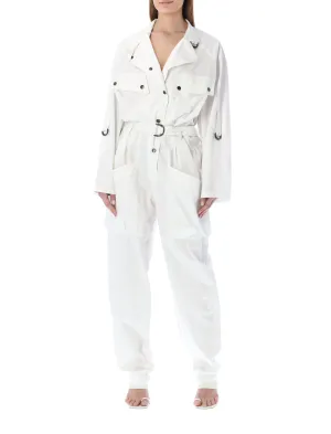 Isabel Marant Florine Belted Straight Leg Jumpsuit