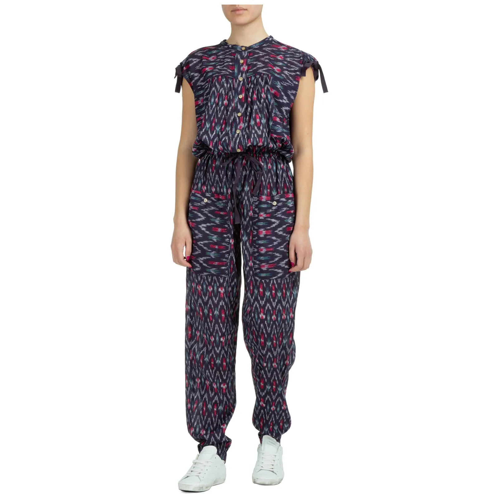 Isabel Marant toile Abstract-Print Sleeveless Jumpsuit