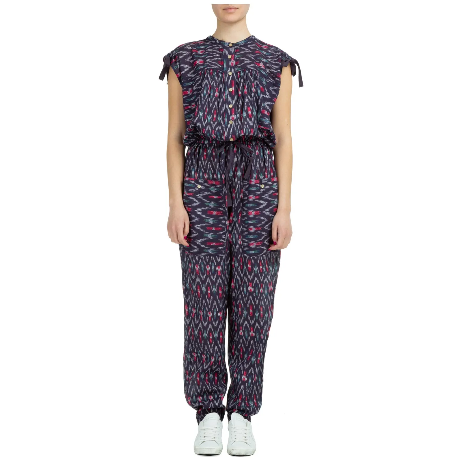 Isabel Marant toile Abstract-Print Sleeveless Jumpsuit