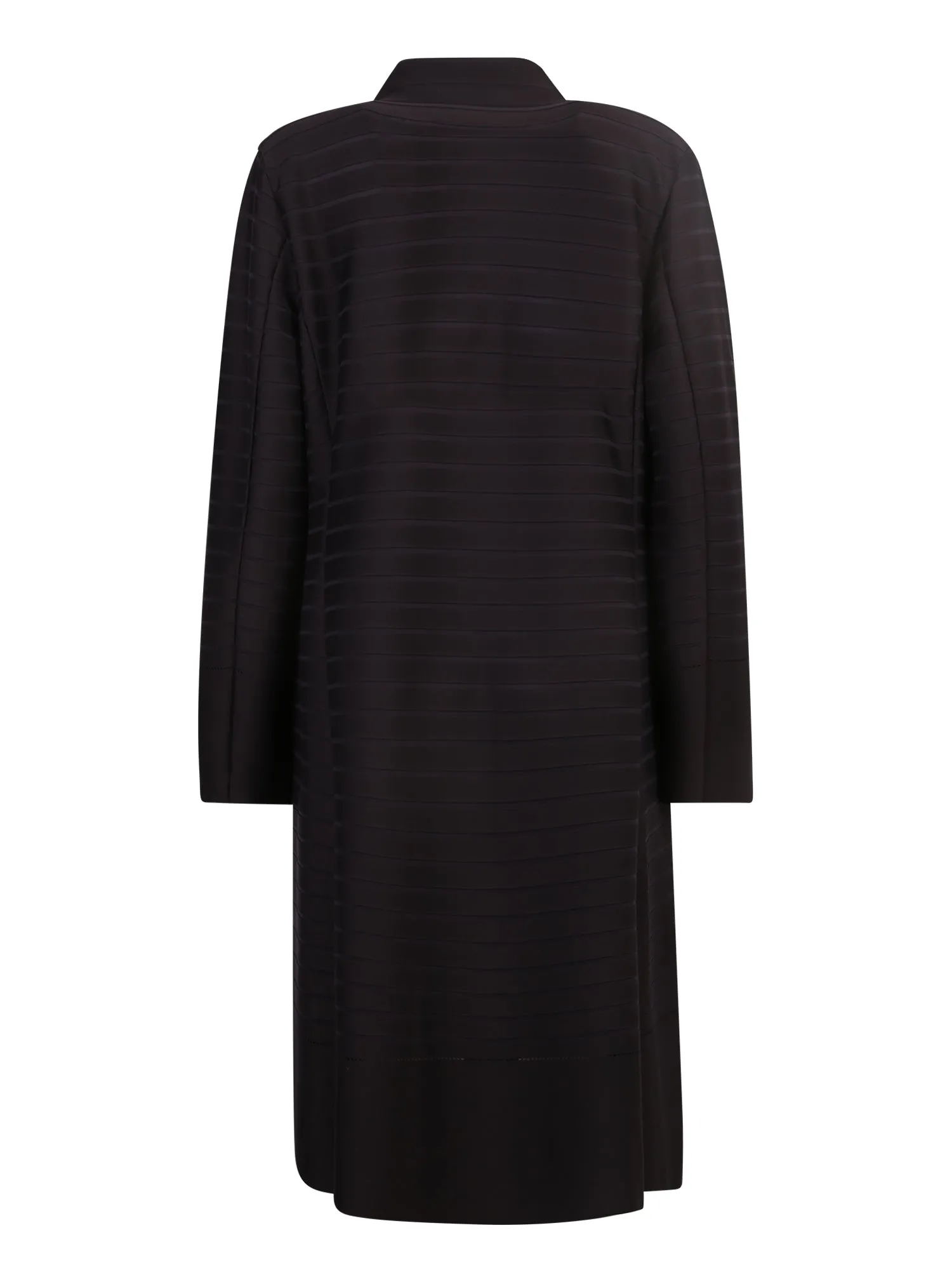 Issey Miyake Striped Single-Breasted Coat