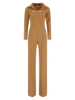 Jacquemus Asao Cut-Out Long-Sleeved Jumpsuit