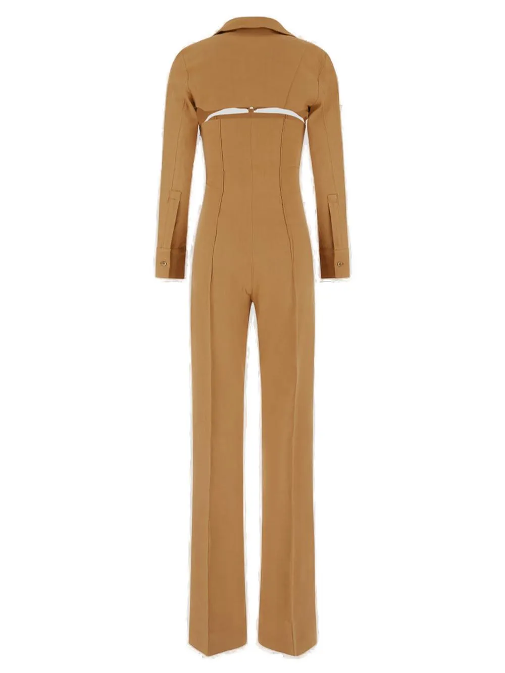 Jacquemus Asao Cut-Out Long-Sleeved Jumpsuit