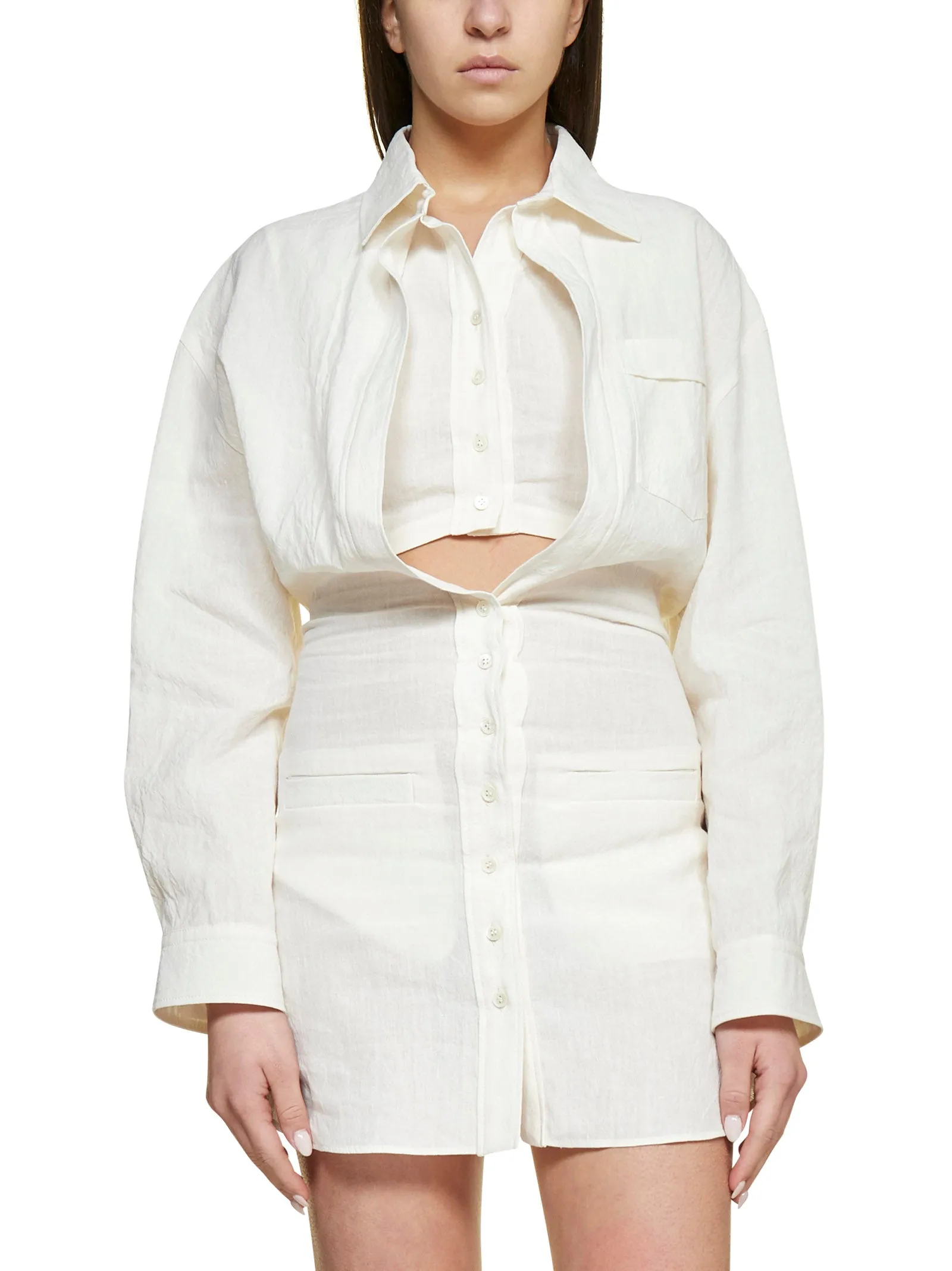 Jacquemus Baunhilha Layered Shirt Dress