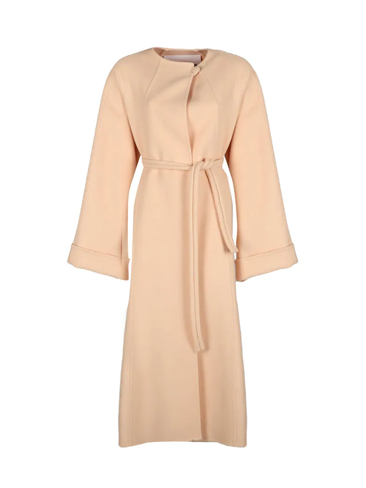 Jil Sander Belted Round-Neck Coat