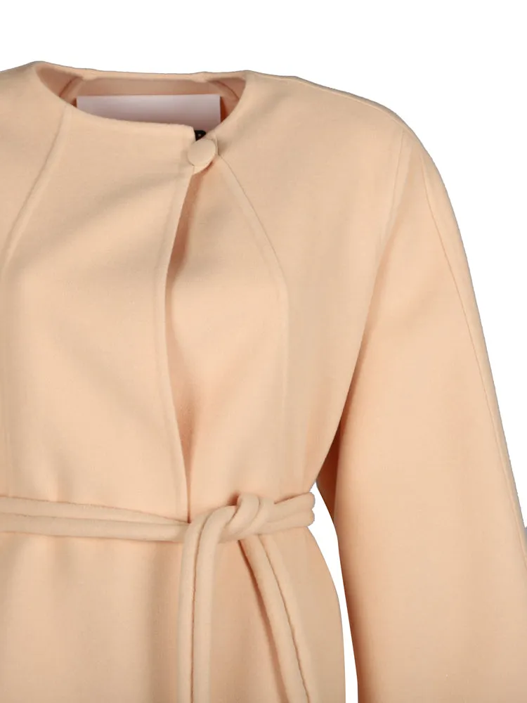 Jil Sander Belted Round-Neck Coat