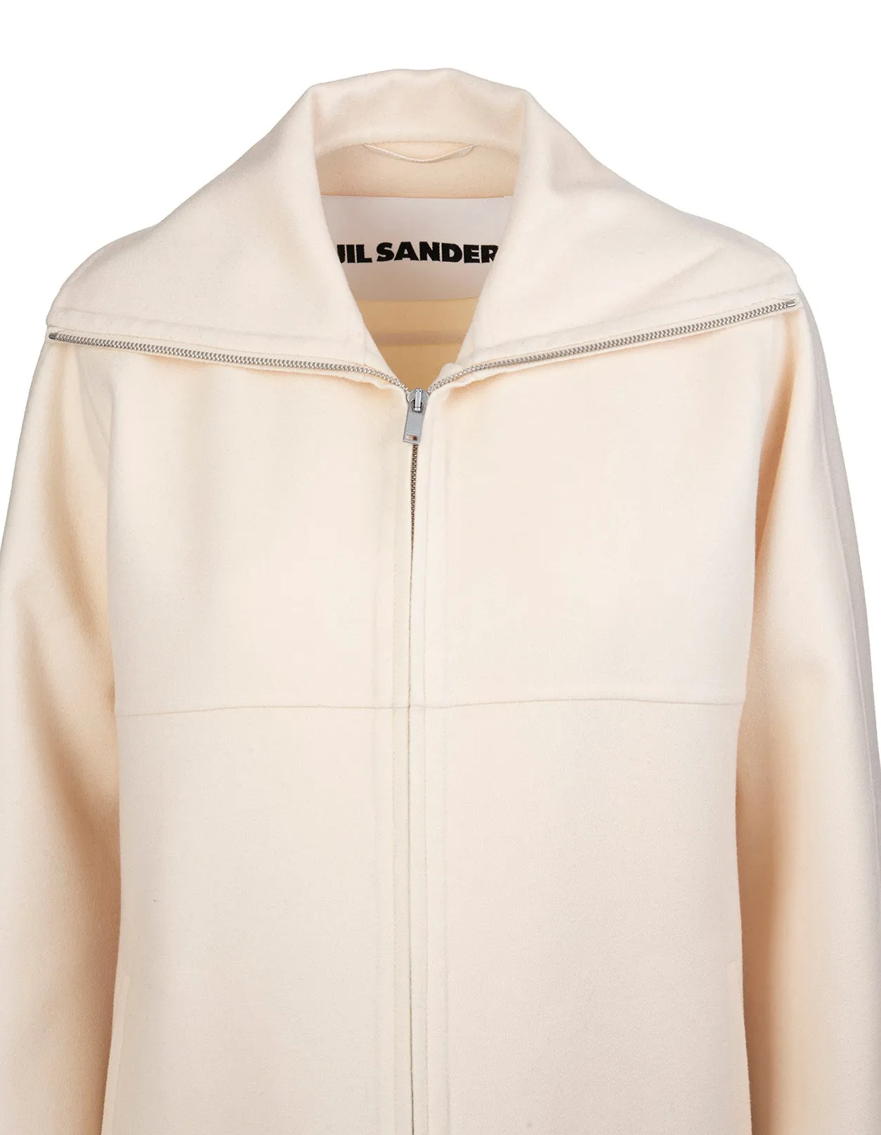 Jil Sander Shirt Collar Zipped Coat