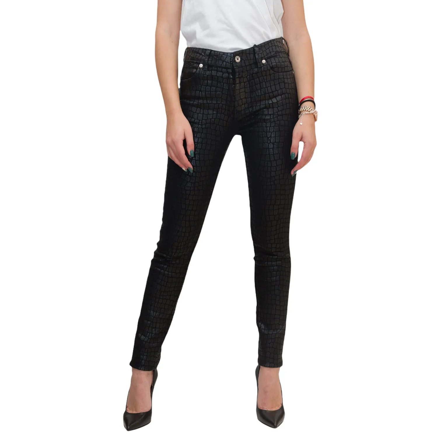 Just Cavalli Embossed Skinny Jeans