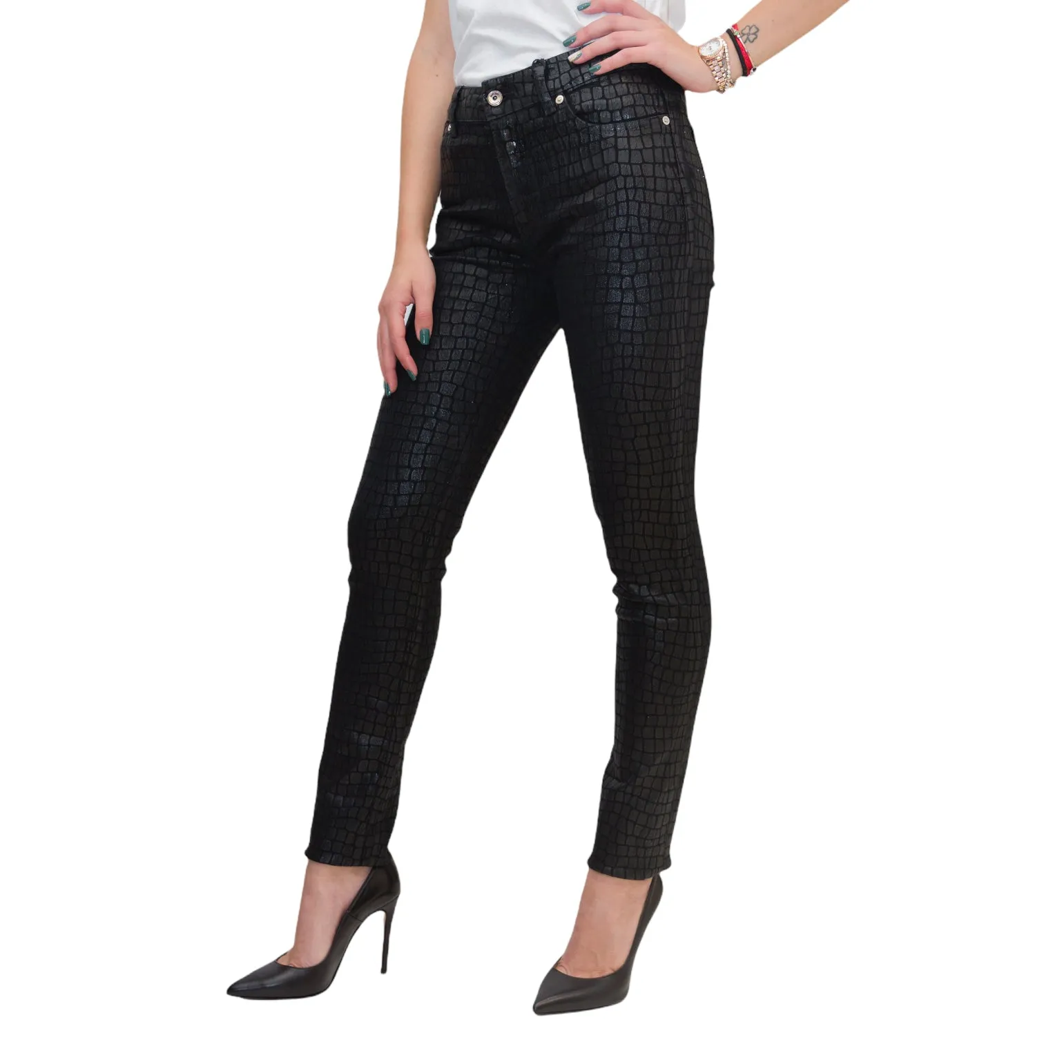 Just Cavalli Embossed Skinny Jeans