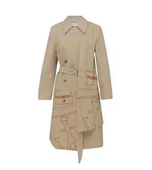 JW Anderson Graphic Printed Trench Coat