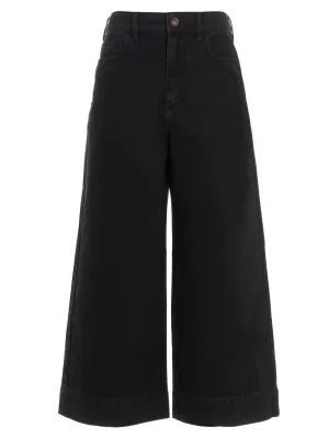 Kenzo Logo Patch Wide-Leg Jeans