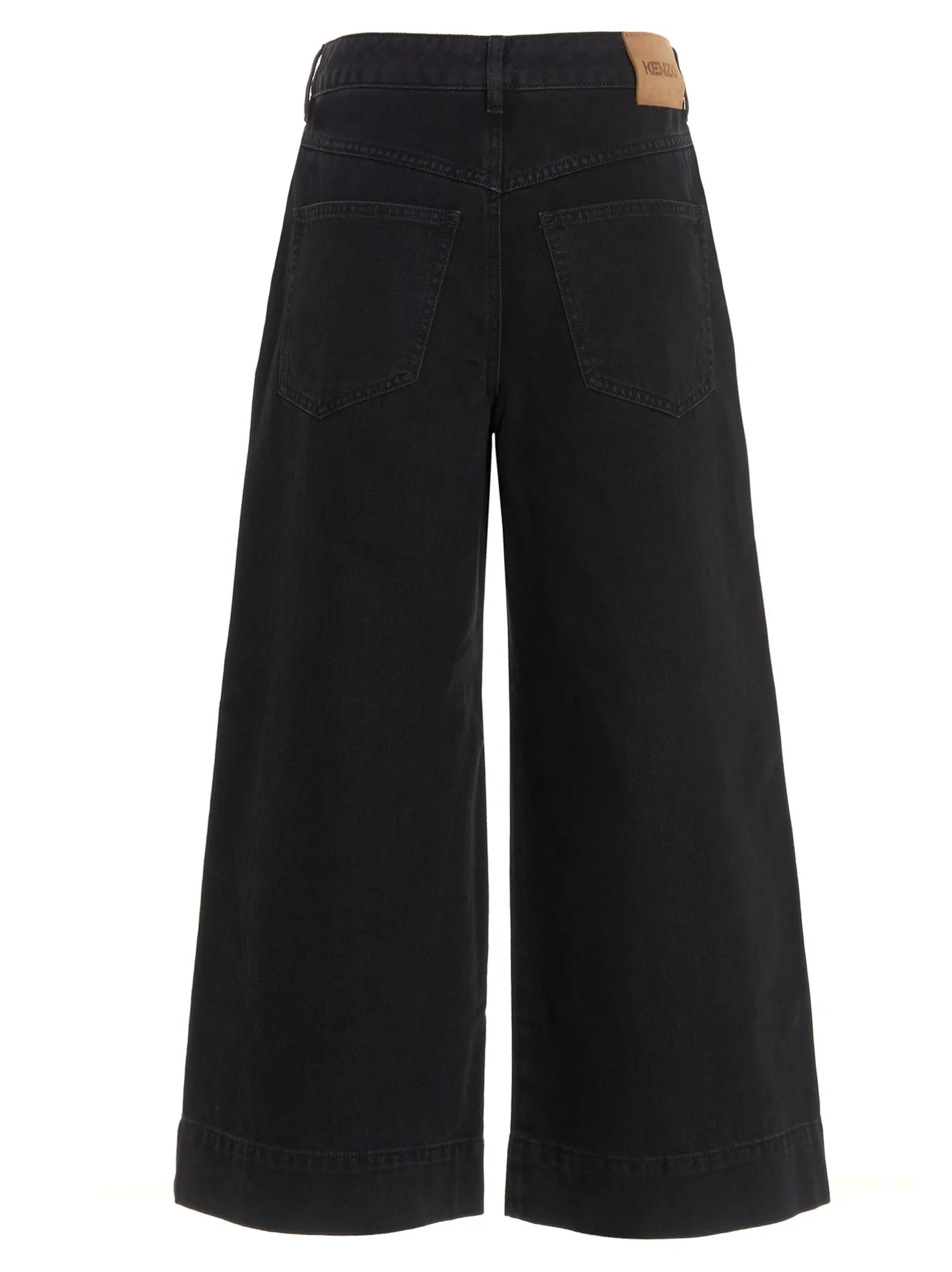 Kenzo Logo Patch Wide-Leg Jeans