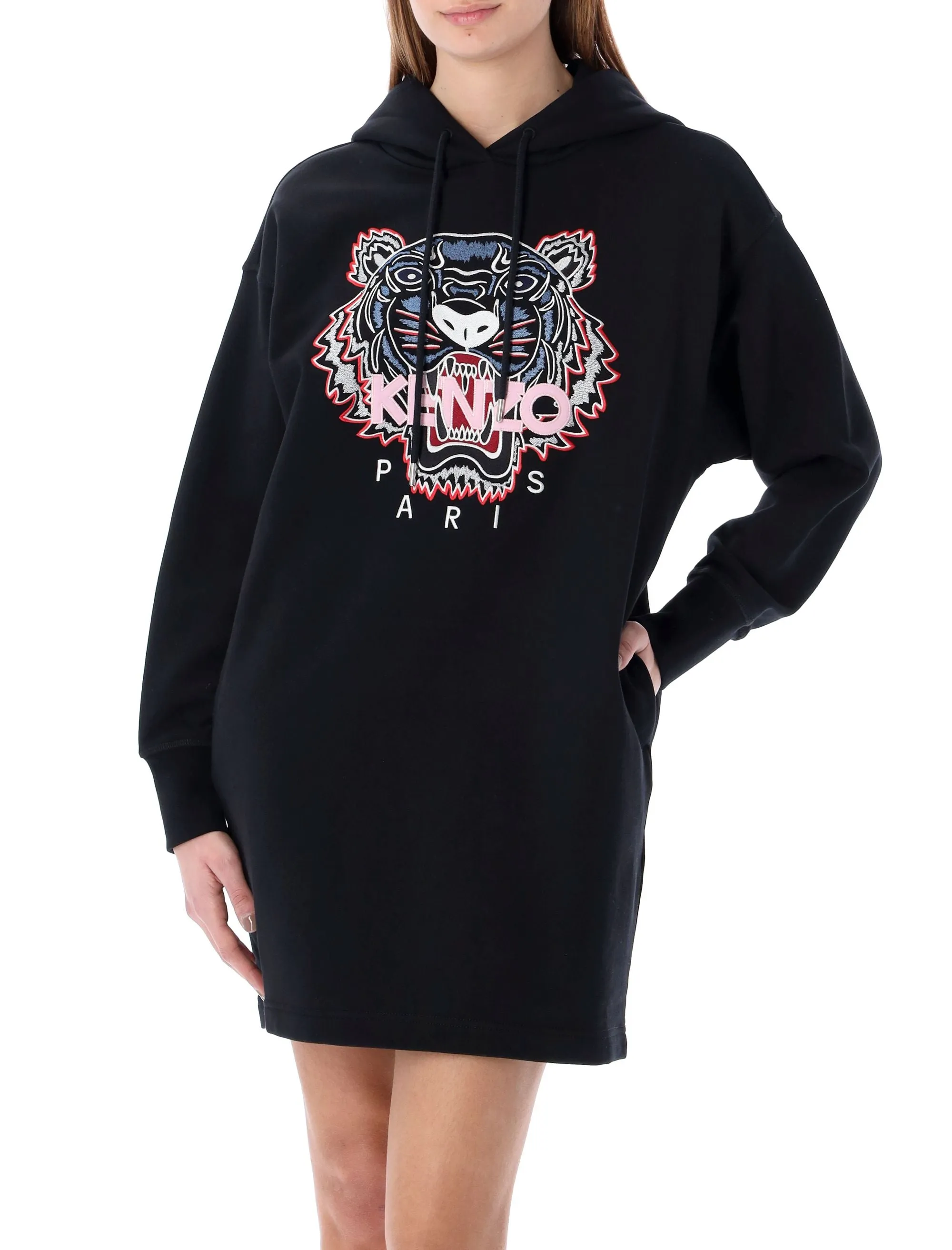 Kenzo Tiger Embroidered Drawstring Dress