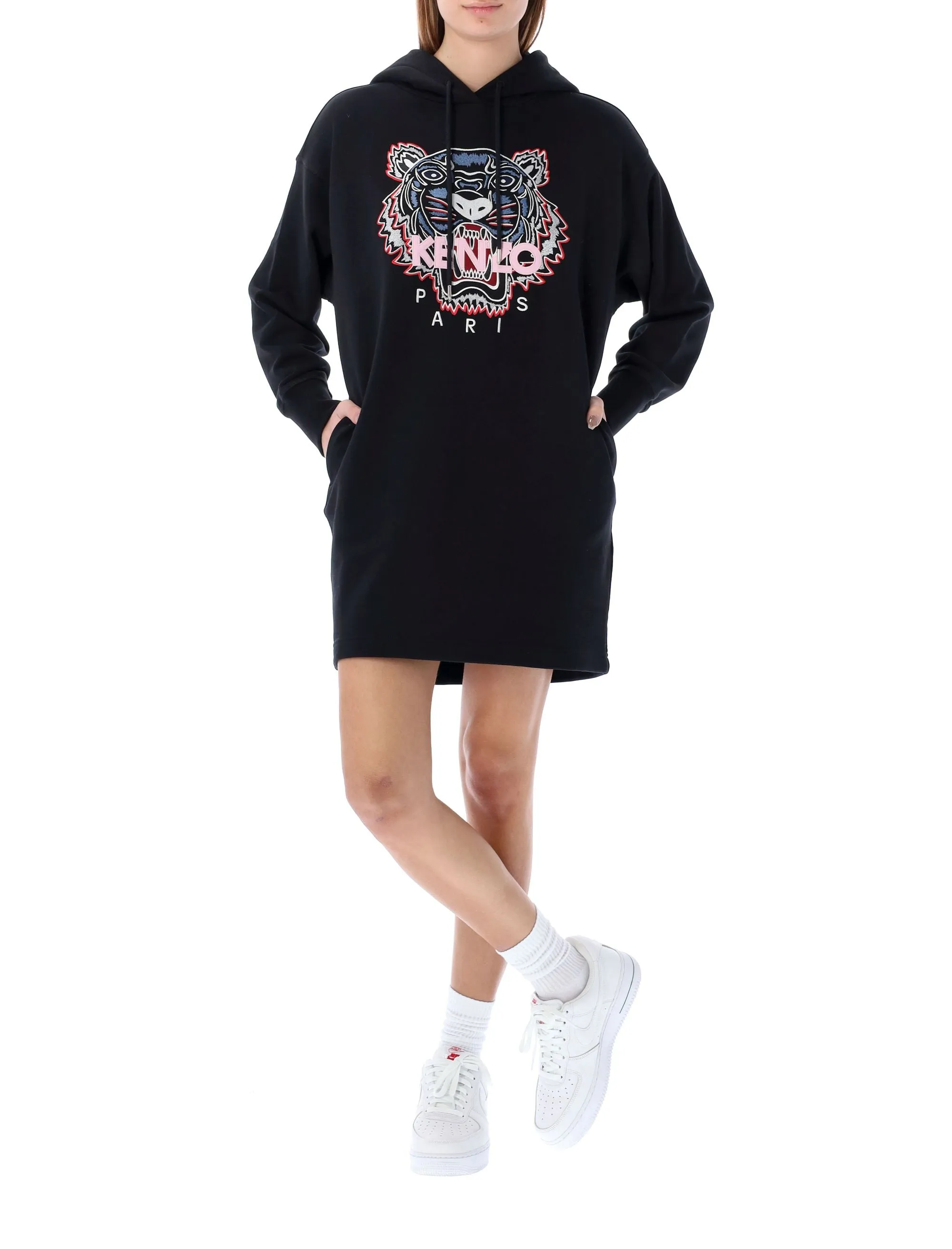 Kenzo Tiger Embroidered Drawstring Dress
