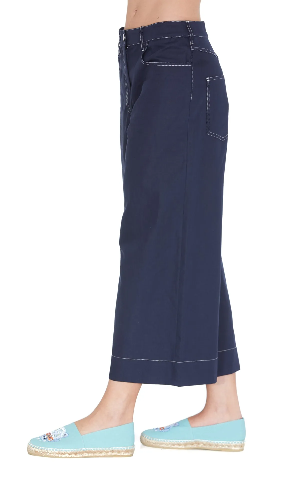 Kenzo Wide-Leg Cropped Jeans