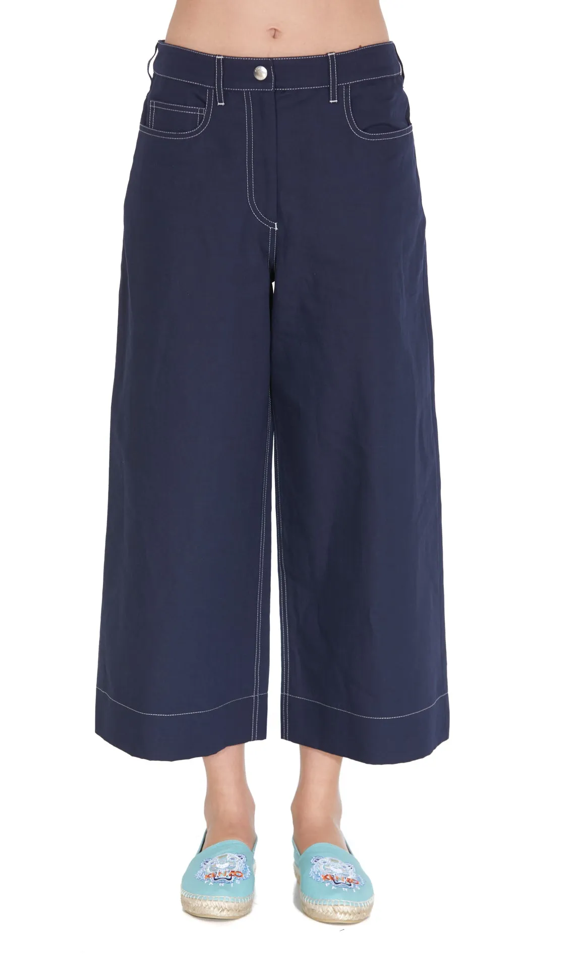 Kenzo Wide-Leg Cropped Jeans