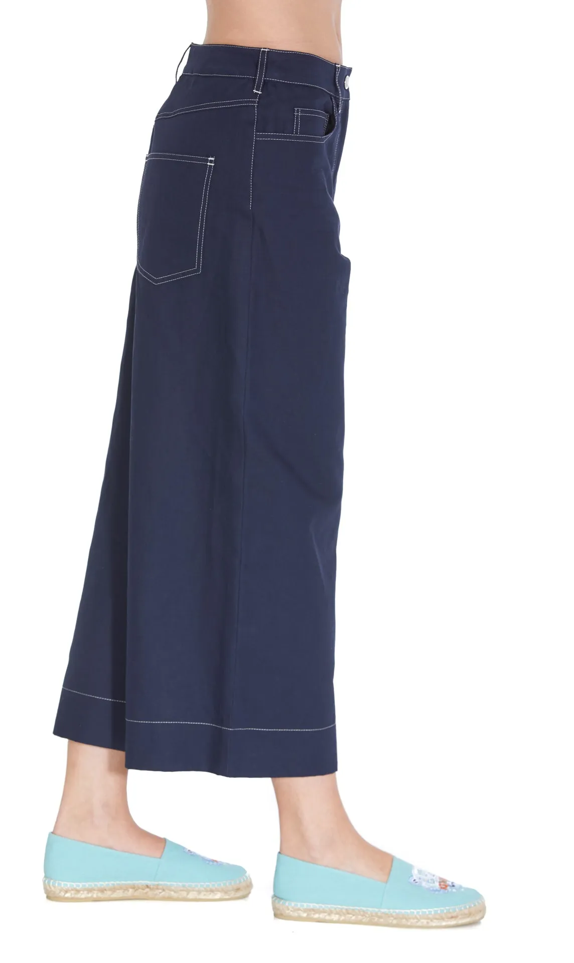 Kenzo Wide-Leg Cropped Jeans