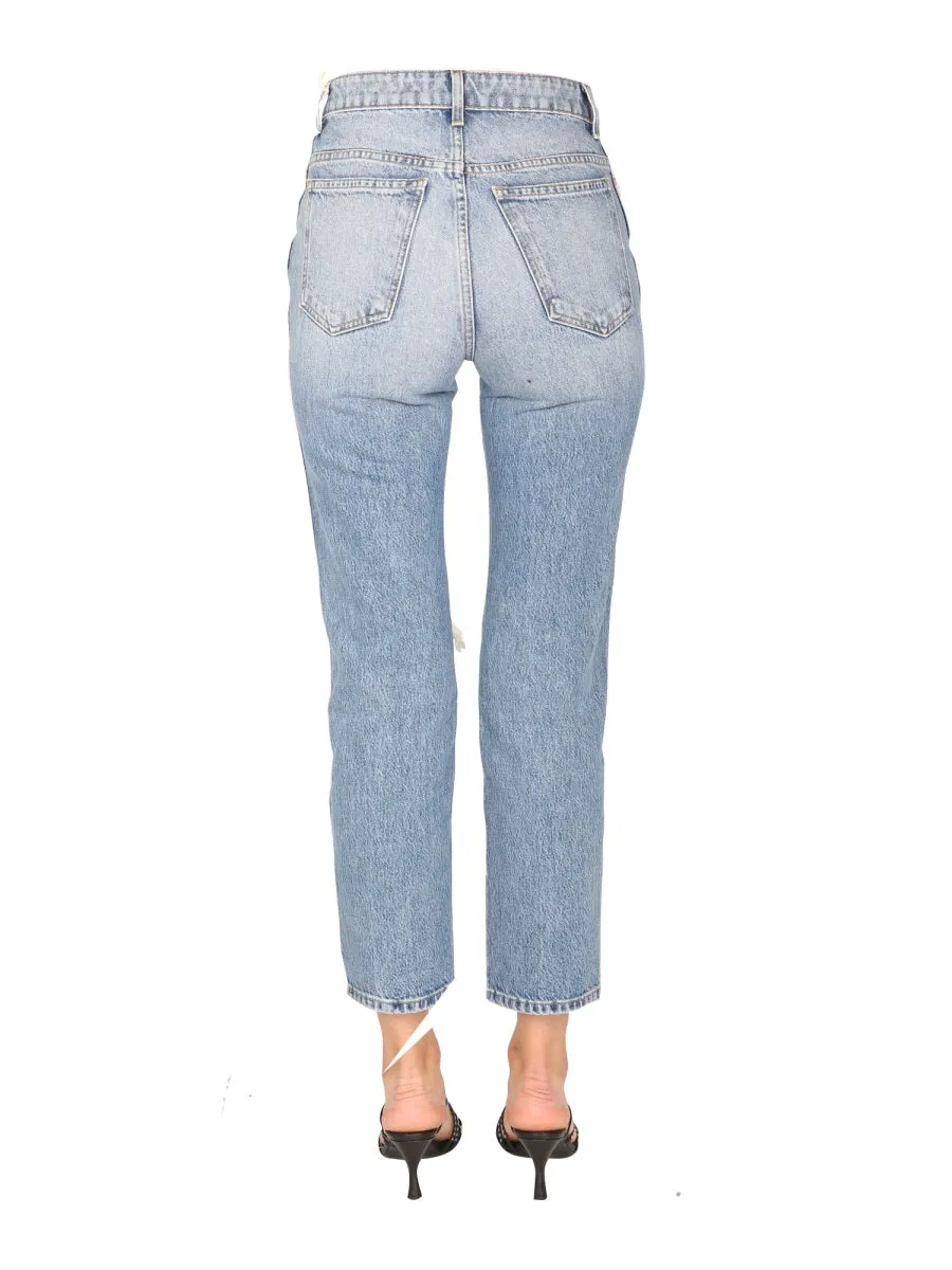 Khaite Distressed Cropped Jeans