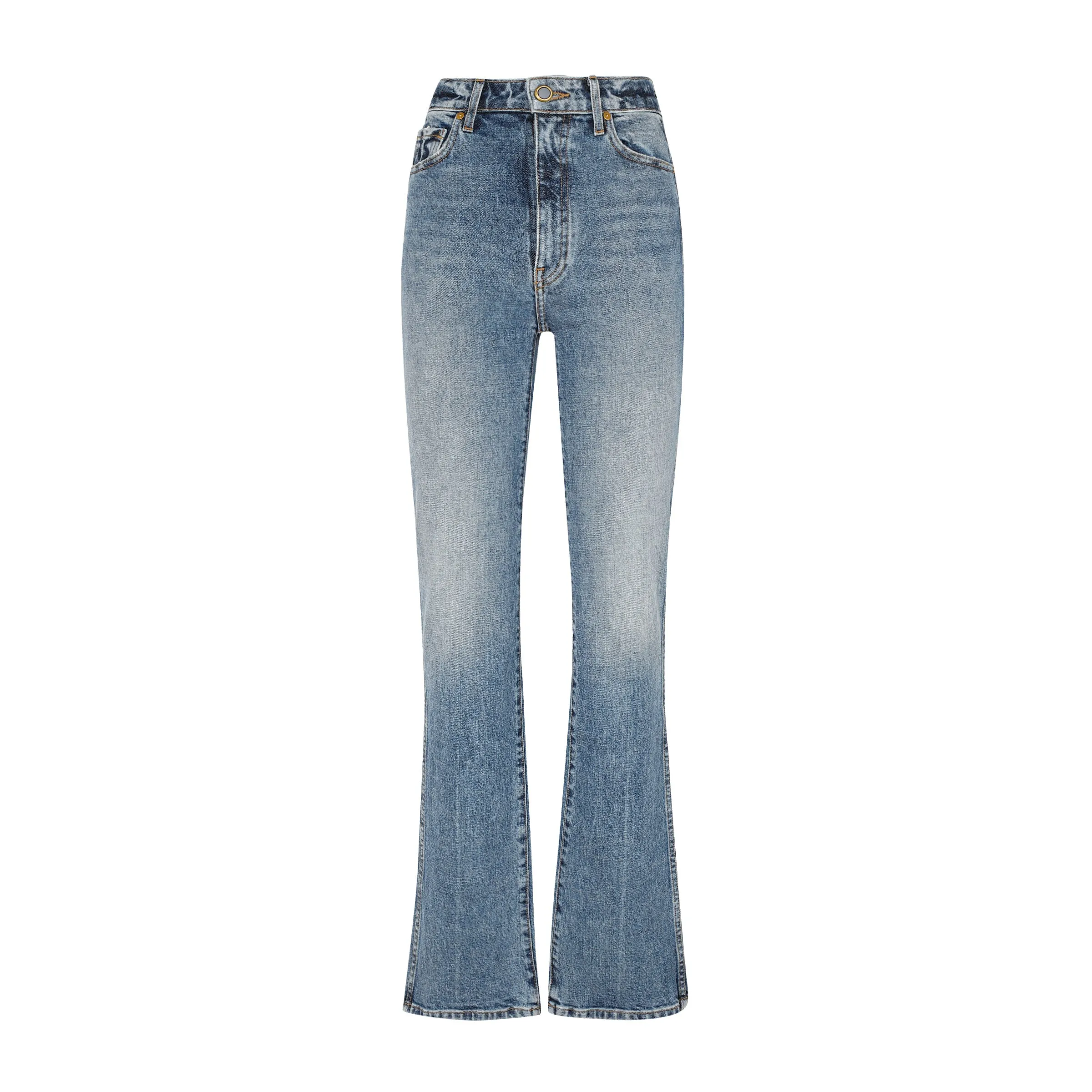Khaite High-Waisted Faded-Effect Jeans
