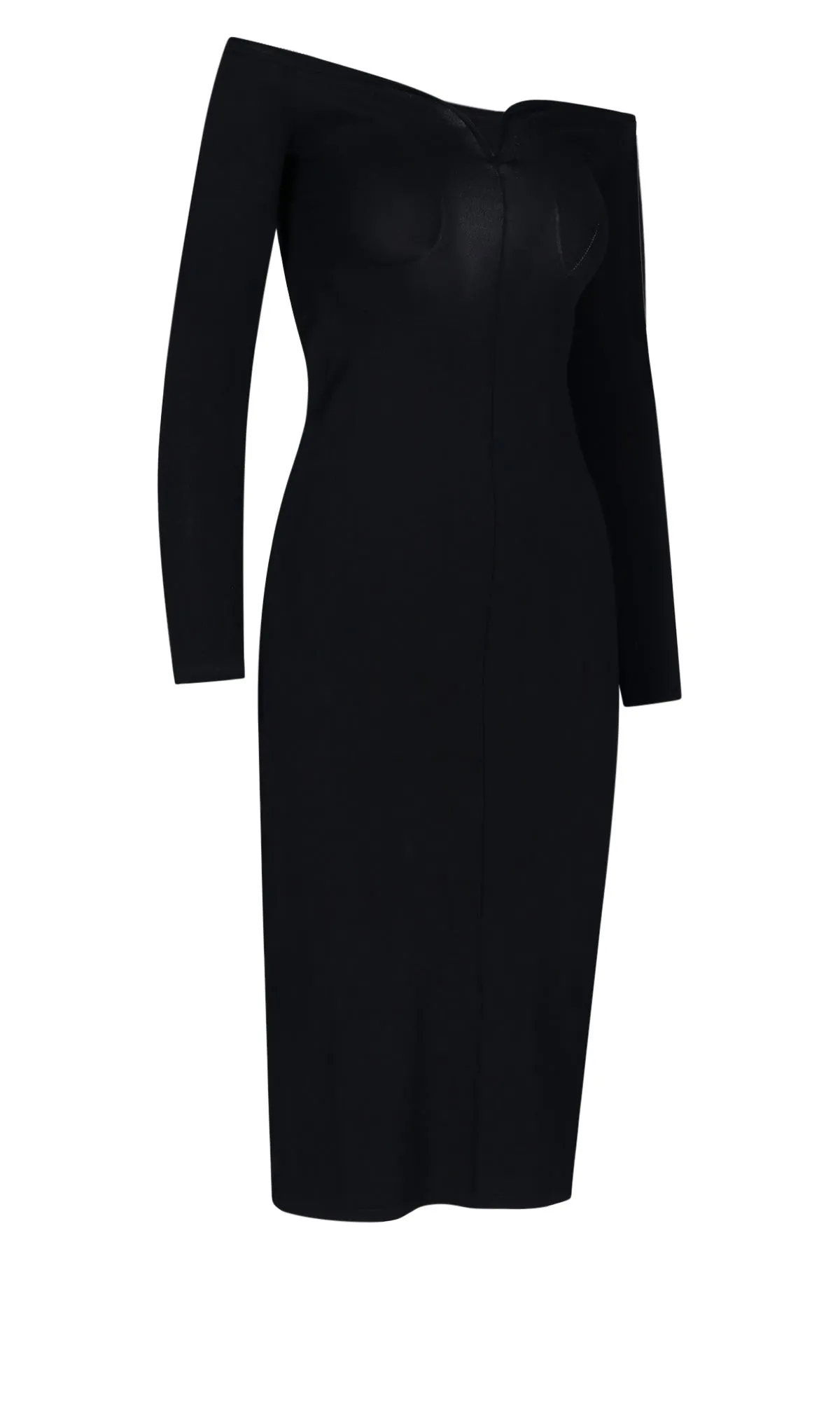 Khaite Off-Shoulder Midi Dress