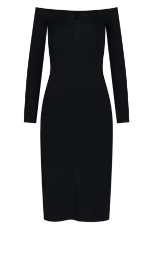 Khaite Off-Shoulder Midi Dress