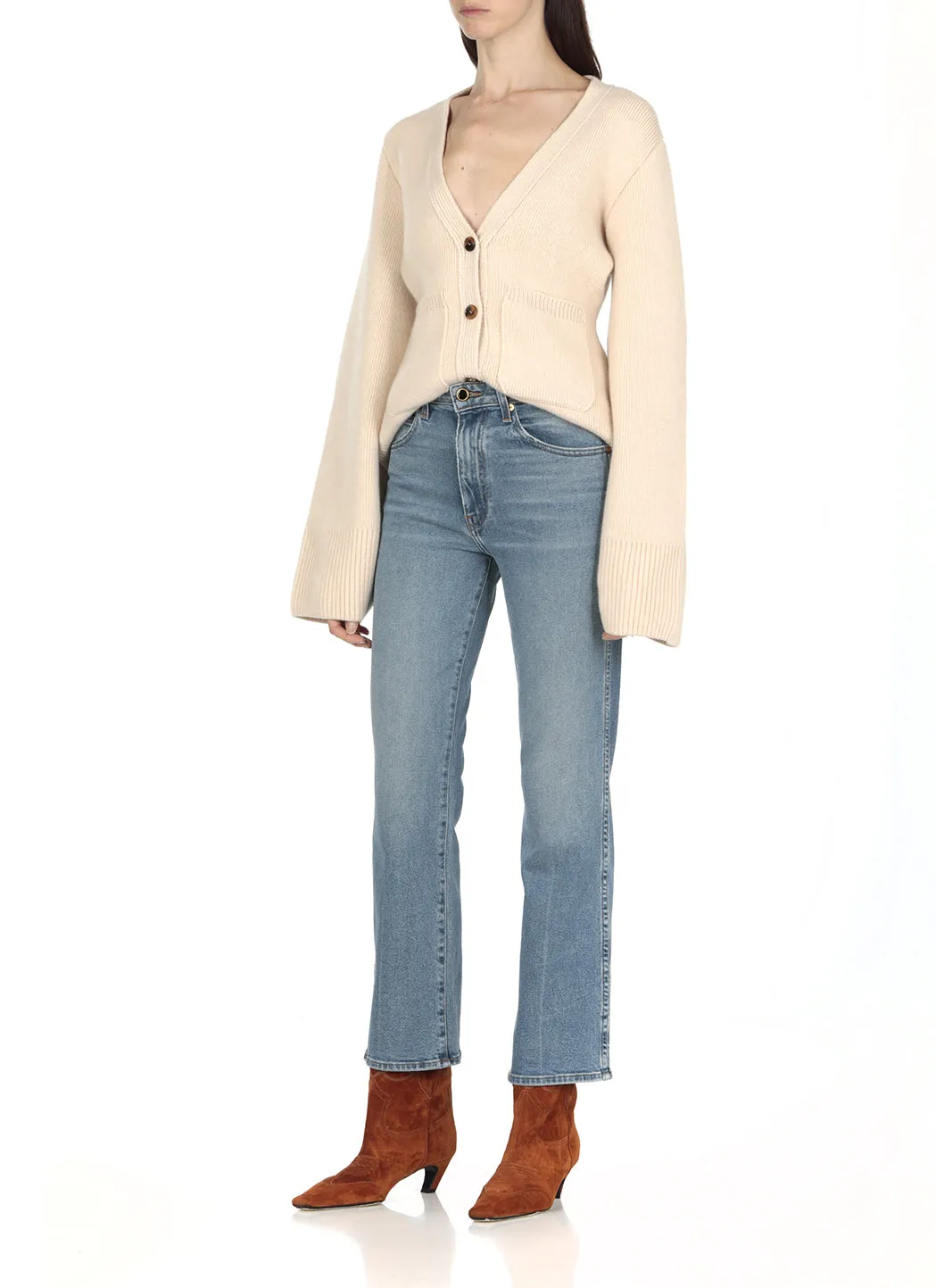 Khaite Vivian Flared Leg Jeans