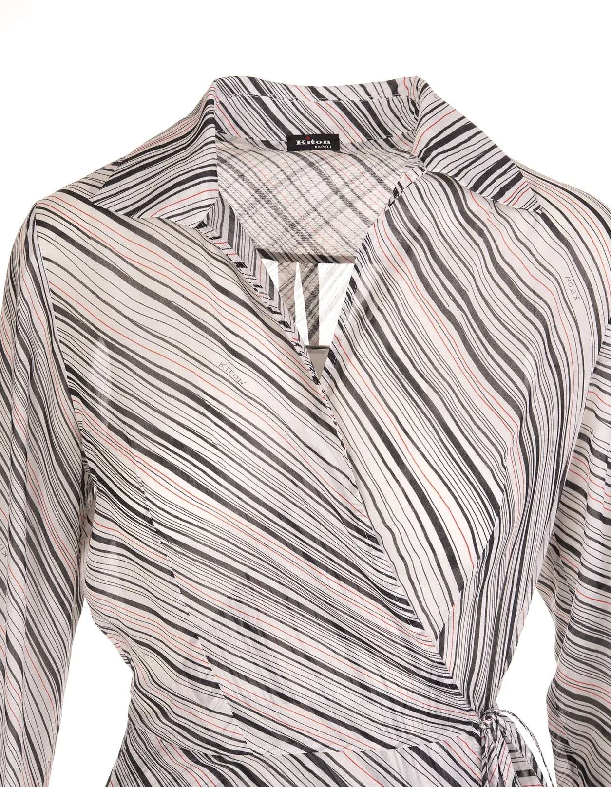 Kiton Striped Long-Sleeved Dress