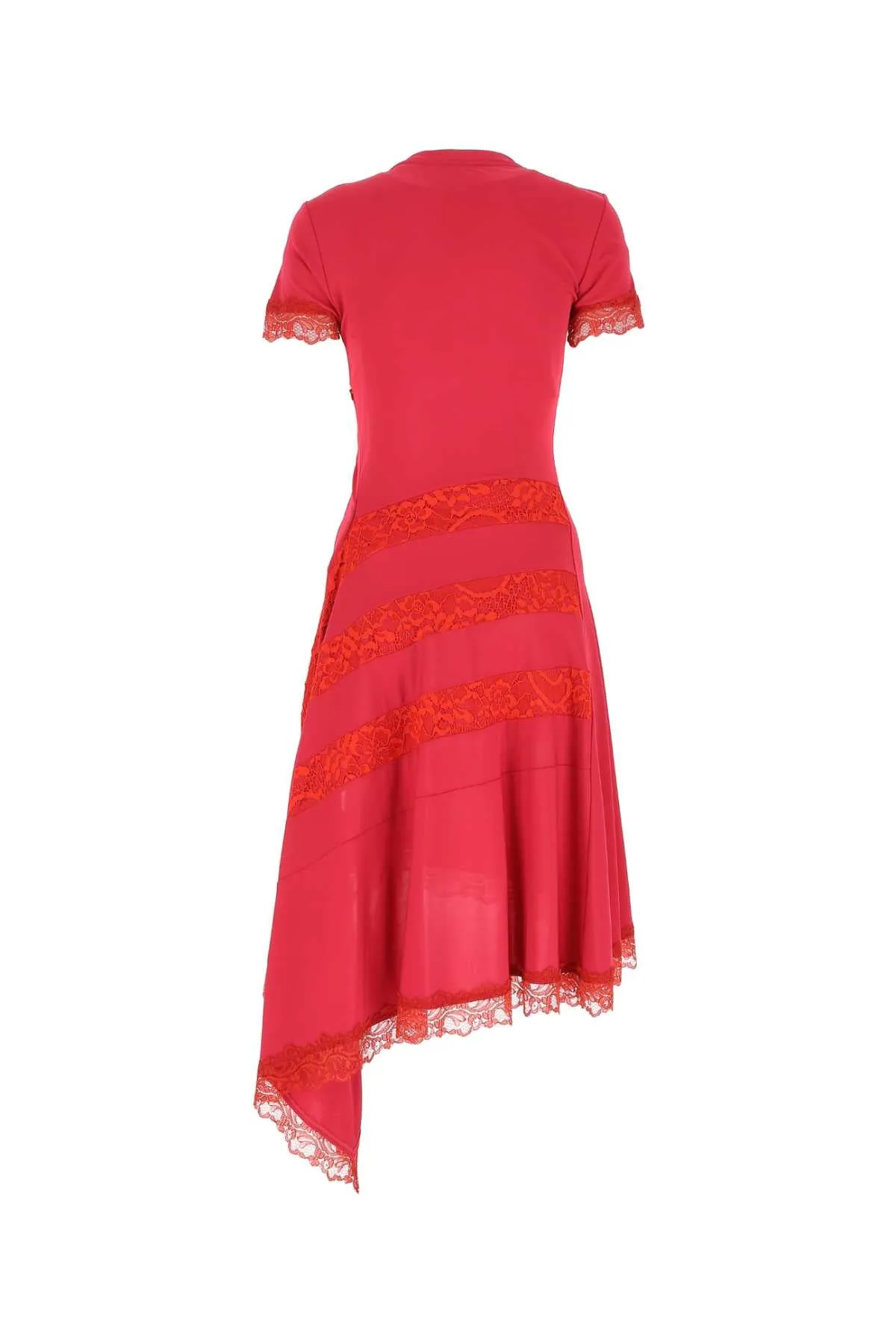 Koch Lace-Detailed Asymmetric Dress