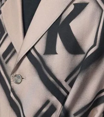 Koch Monogram Spray Printed Trench Coat