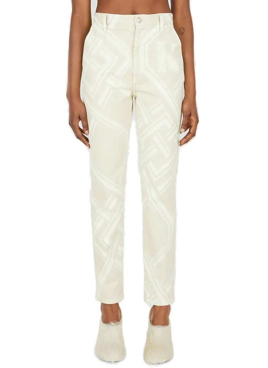Koch Printed High-Waisted Jeans
