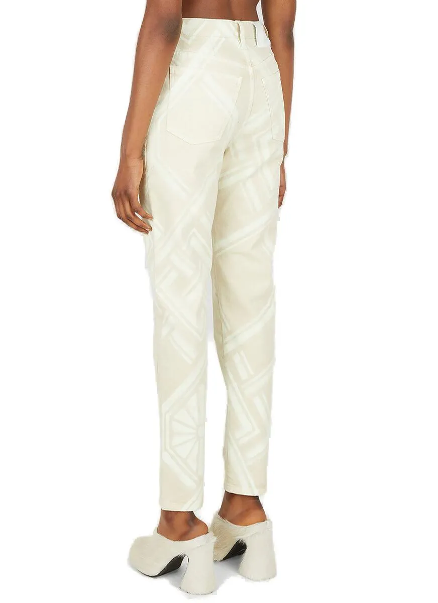 Koch Printed High-Waisted Jeans