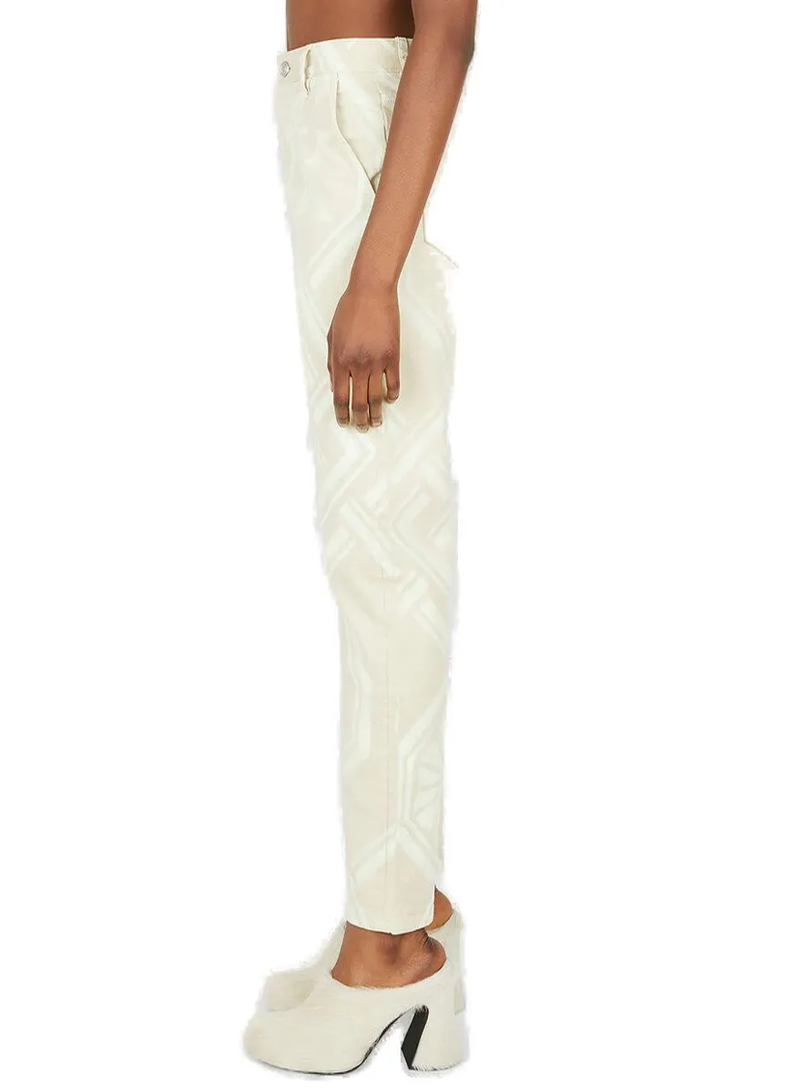 Koch Printed High-Waisted Jeans