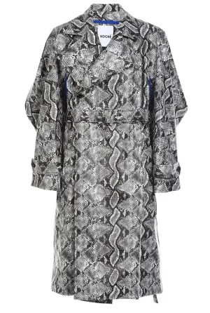 Koch Snakeskin Printed Belted Waist Coat
