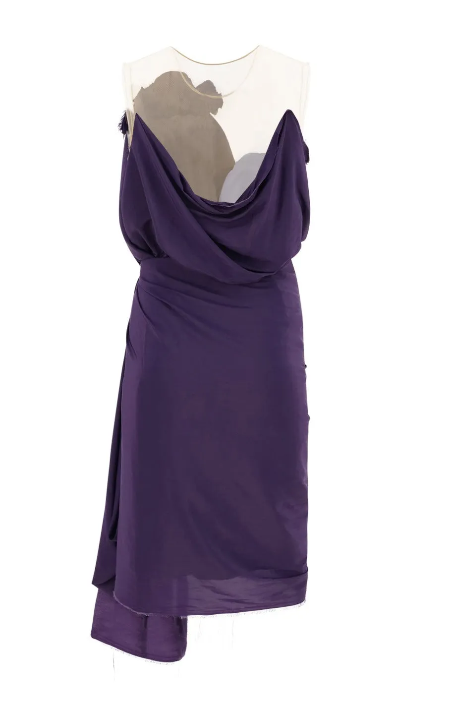 Lanvin Draped Sleeveless Dress