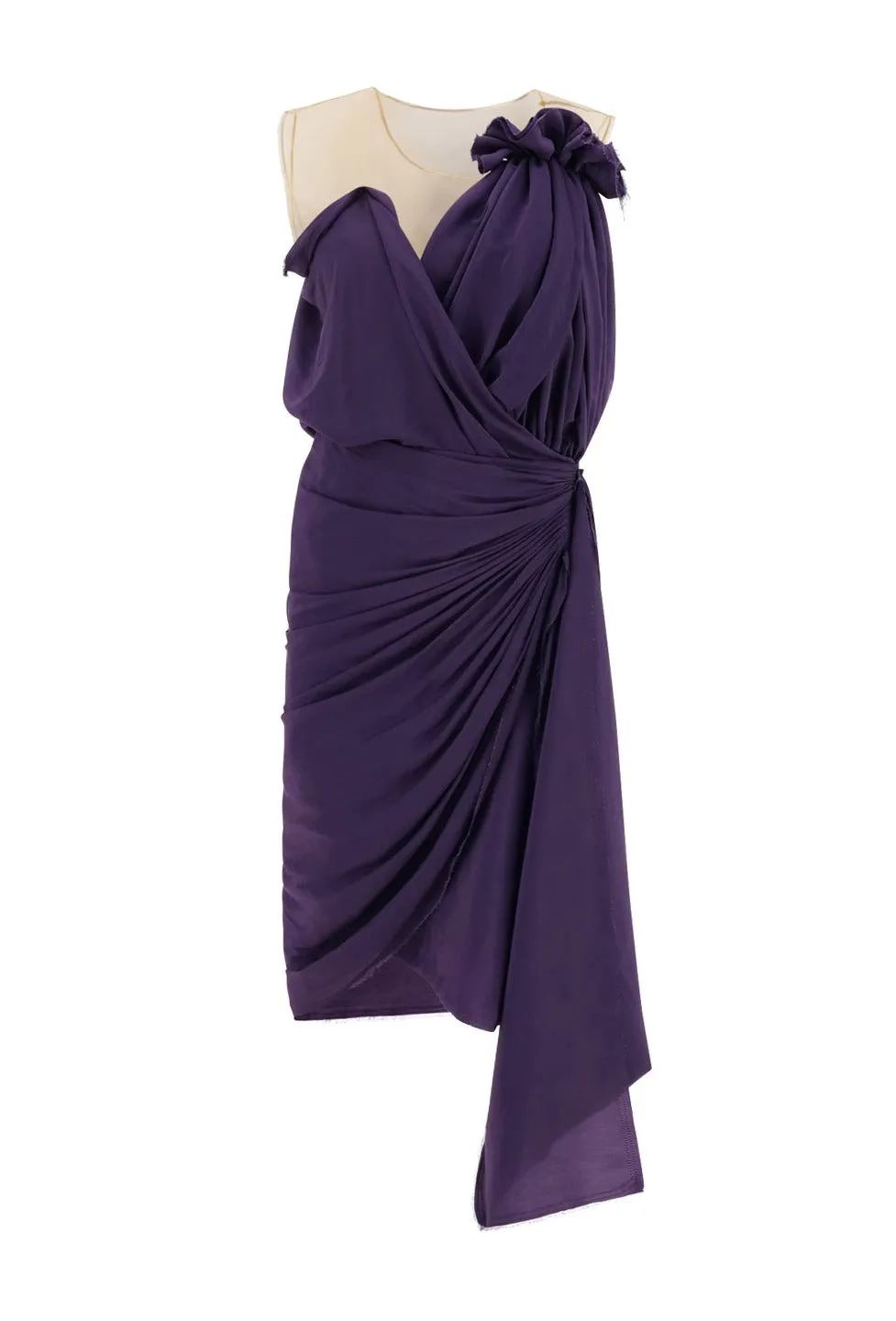 Lanvin Draped Sleeveless Dress