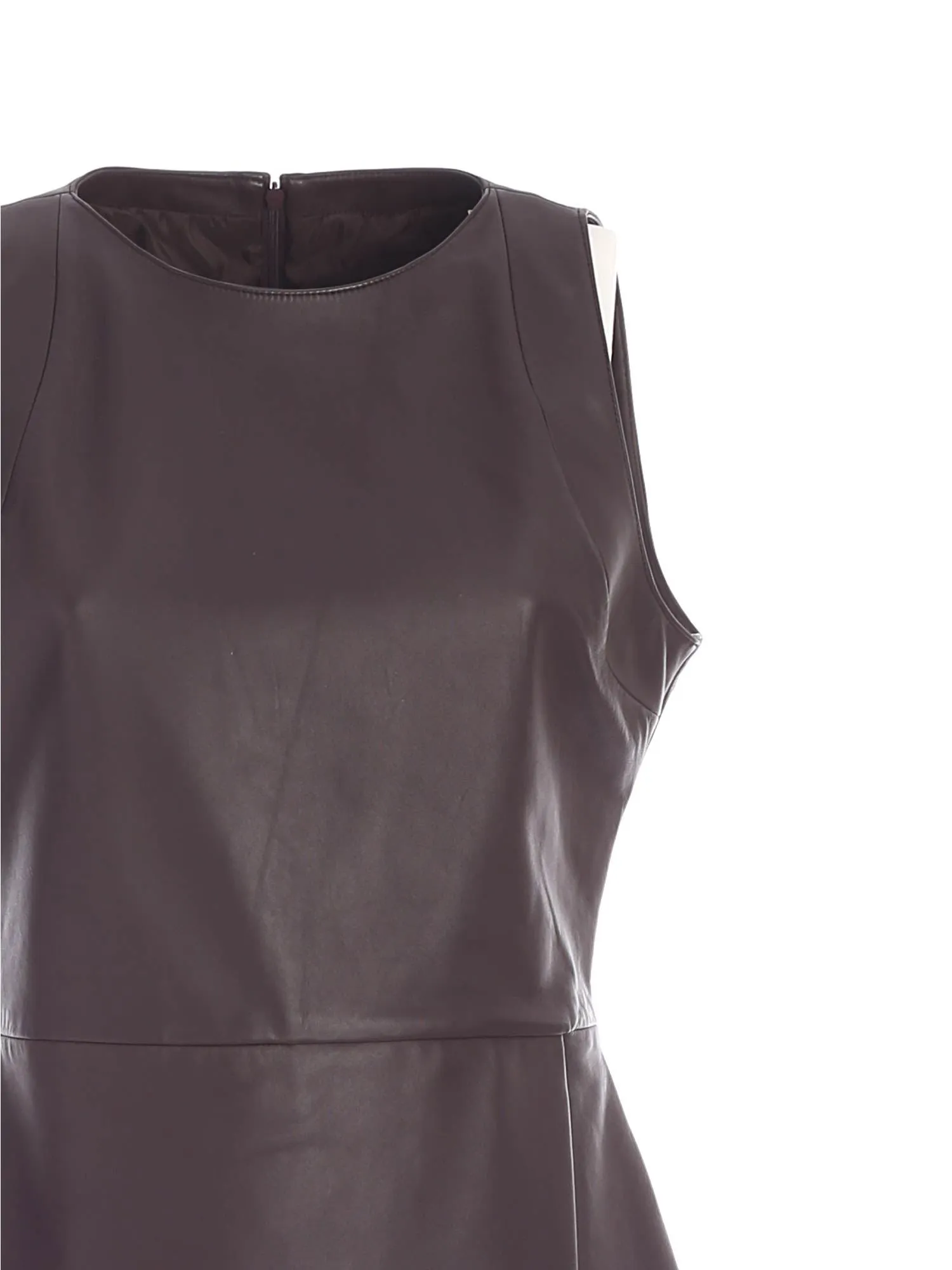 L'Autre Chose Leather Mini Dress