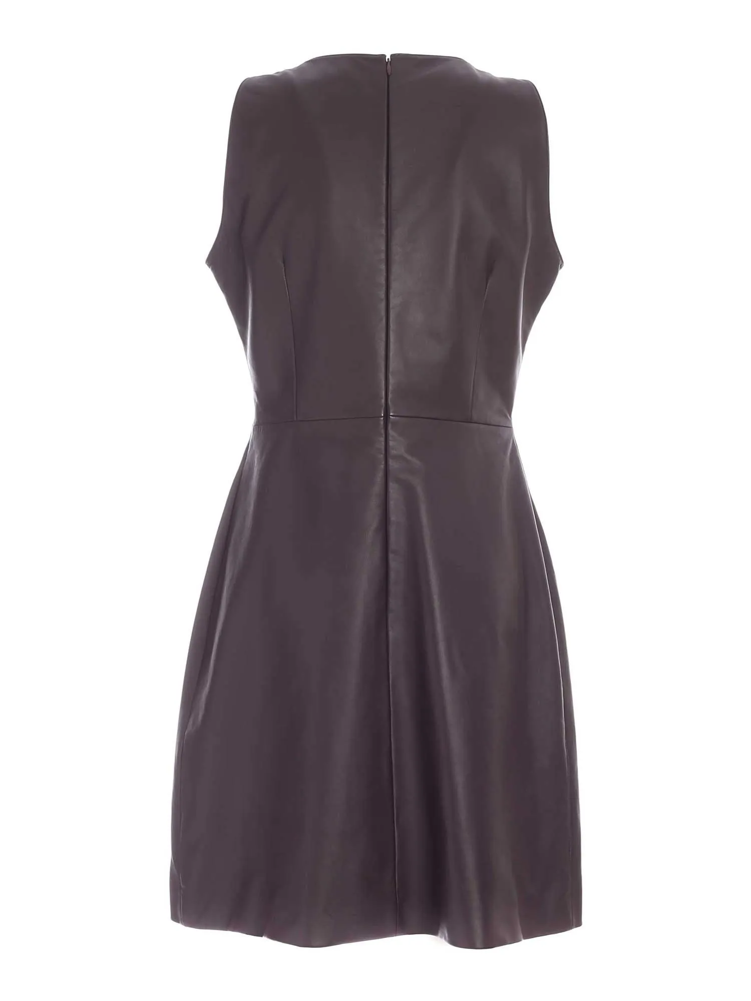 L'Autre Chose Leather Mini Dress