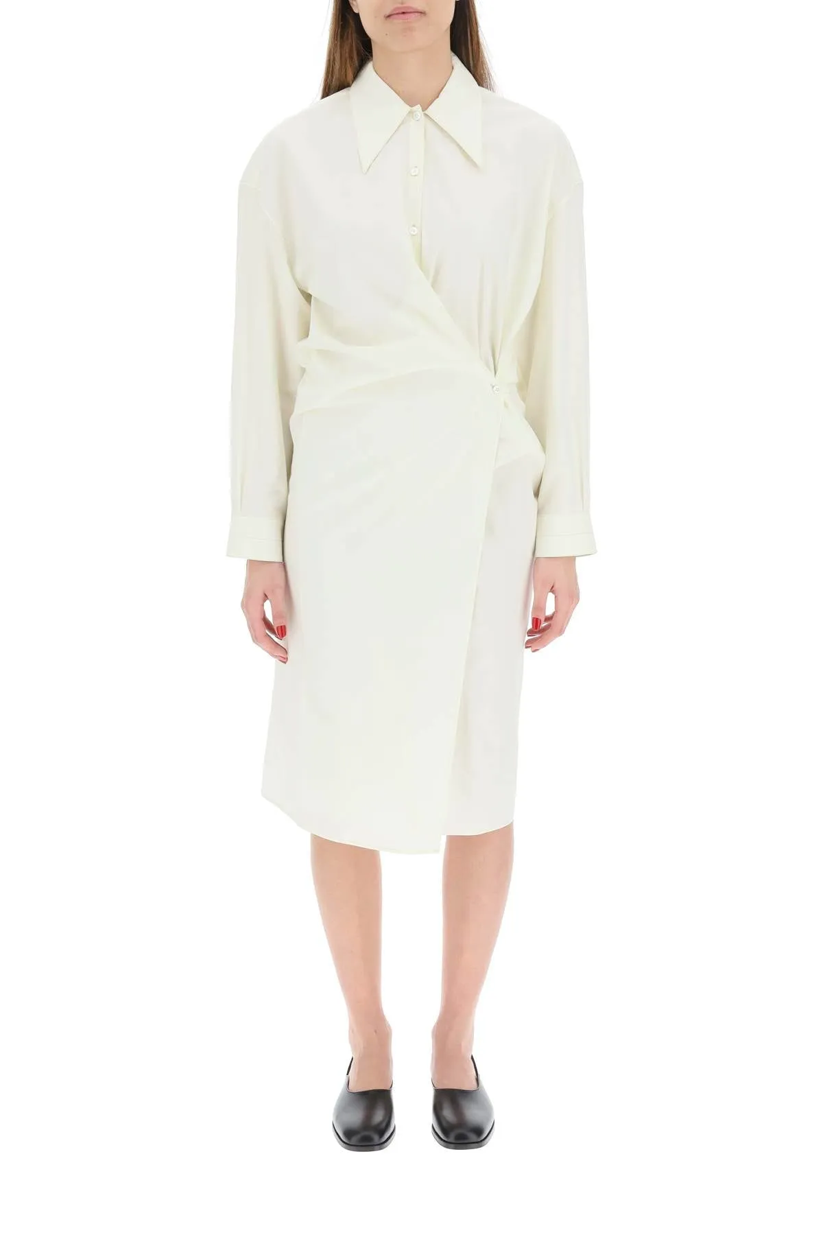 Lemaire Long-Sleeved Twisted Dress