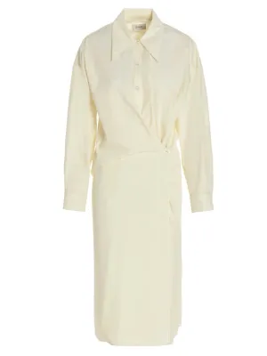 Lemaire Long-Sleeved Twisted Dress
