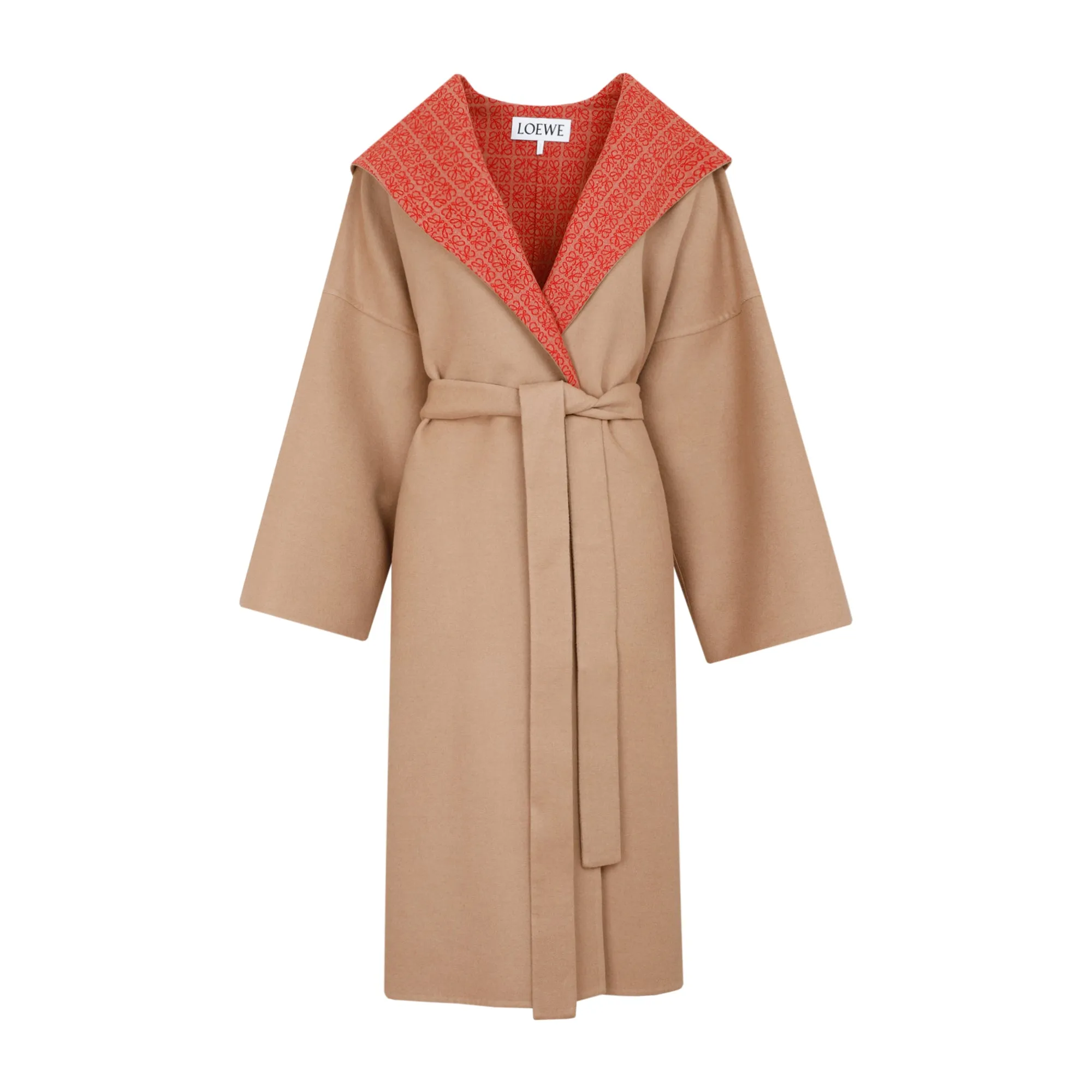 Loewe Anagram Belted Hooded Coat