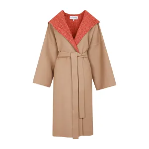 Loewe Anagram Belted Hooded Coat