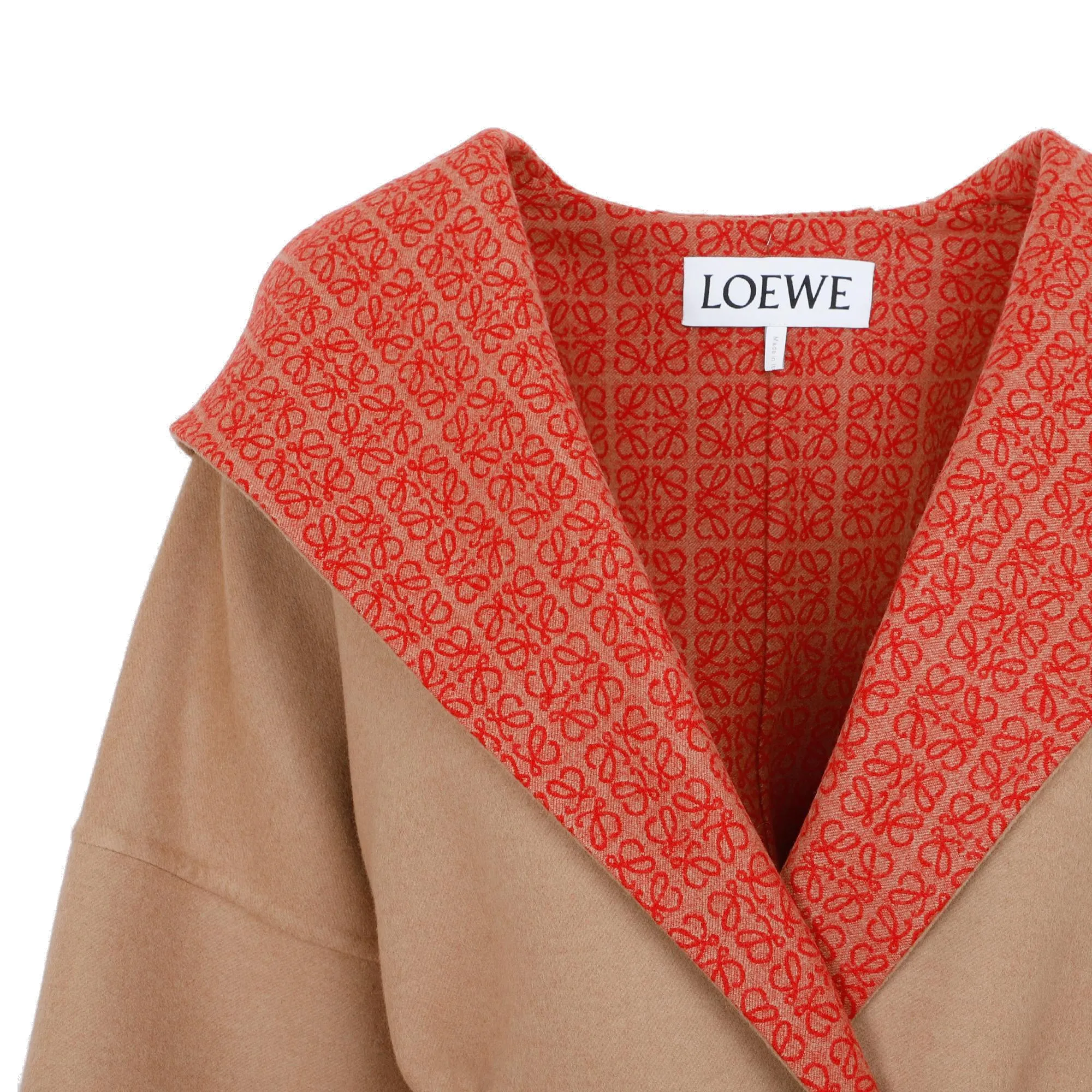 Loewe Anagram Belted Hooded Coat
