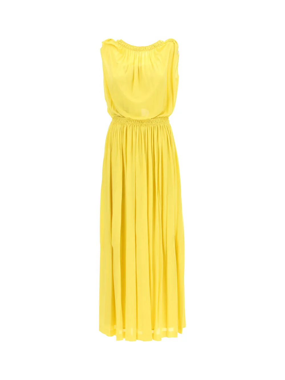 Loro Piana Pleated Sleeveless Dress