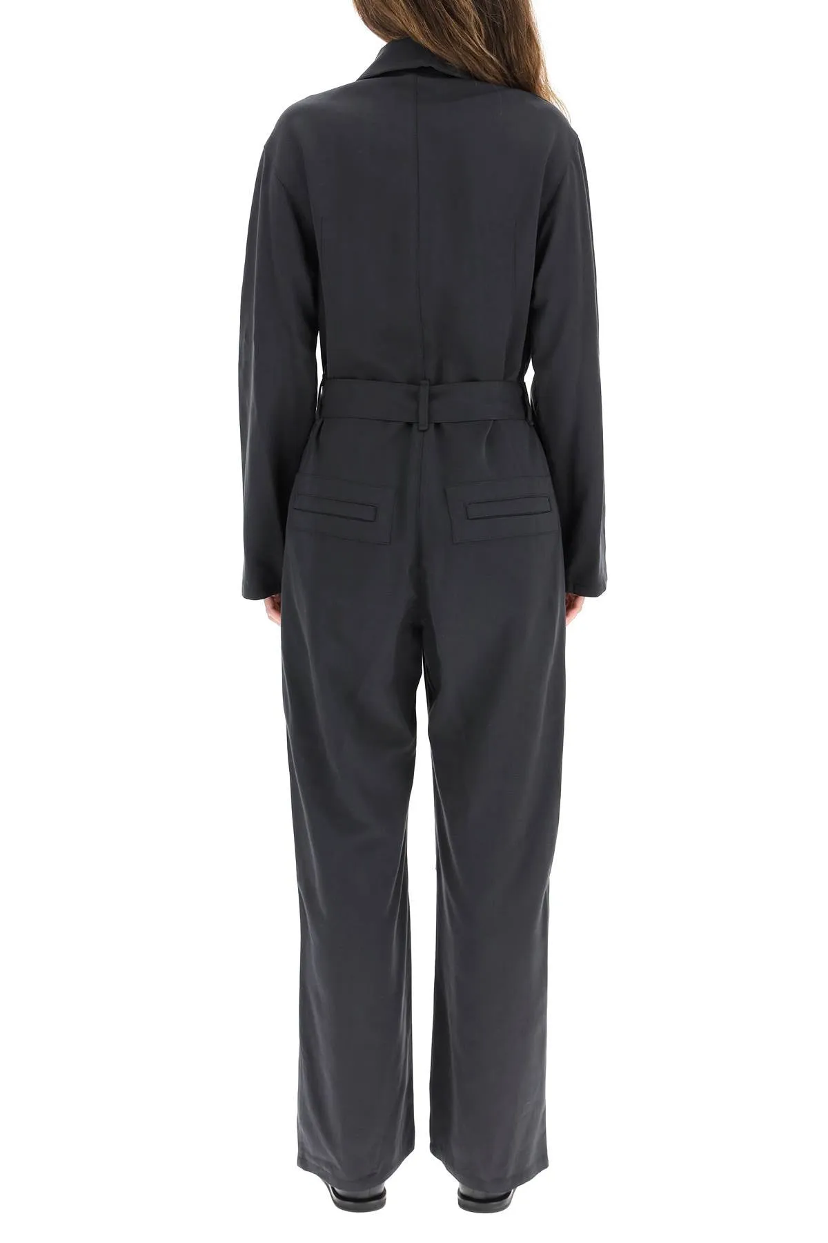 Low Classic Belted Patch Pocket Jumpsuit