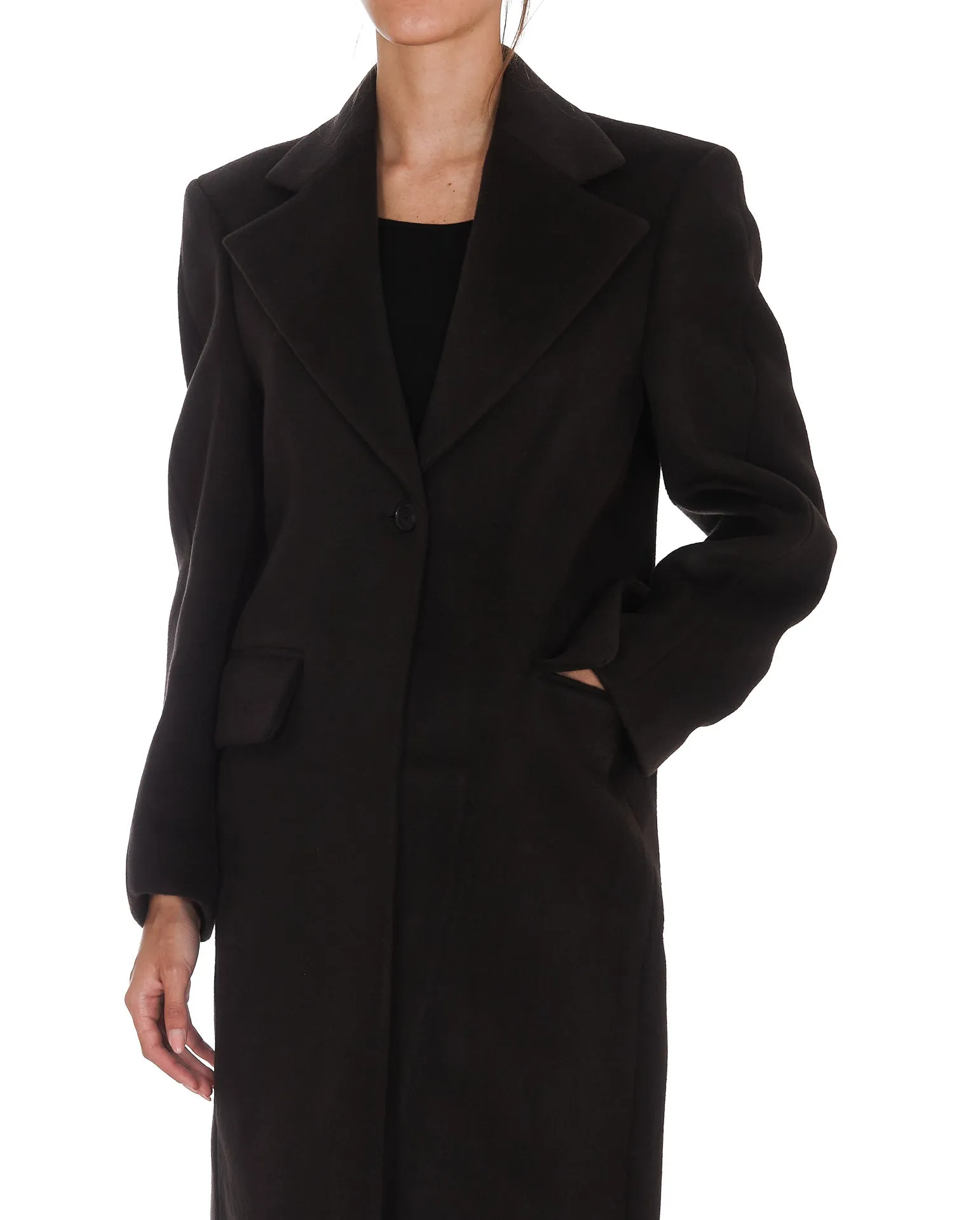 Low Classic Single-Breasted Tailored Coat