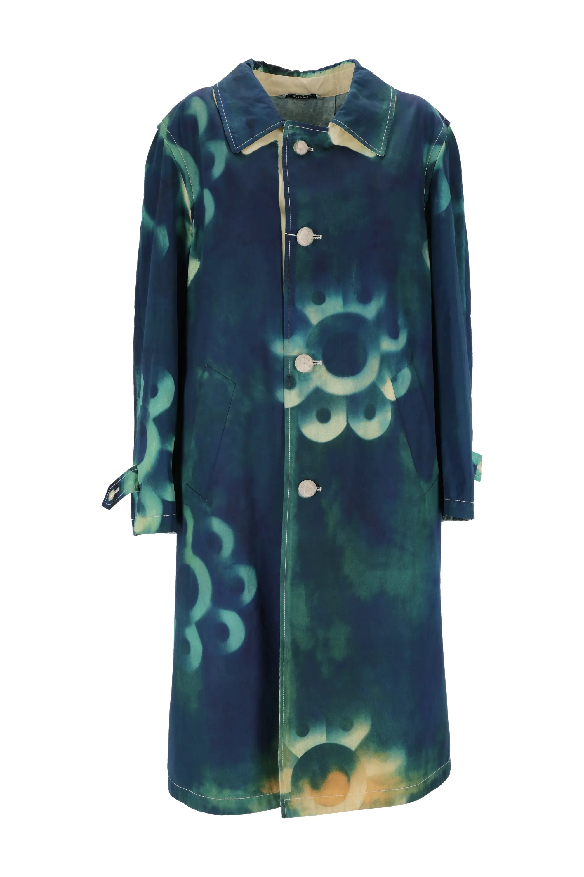 Maison Margiela Abstract-Pattern Long Sleeved Coat