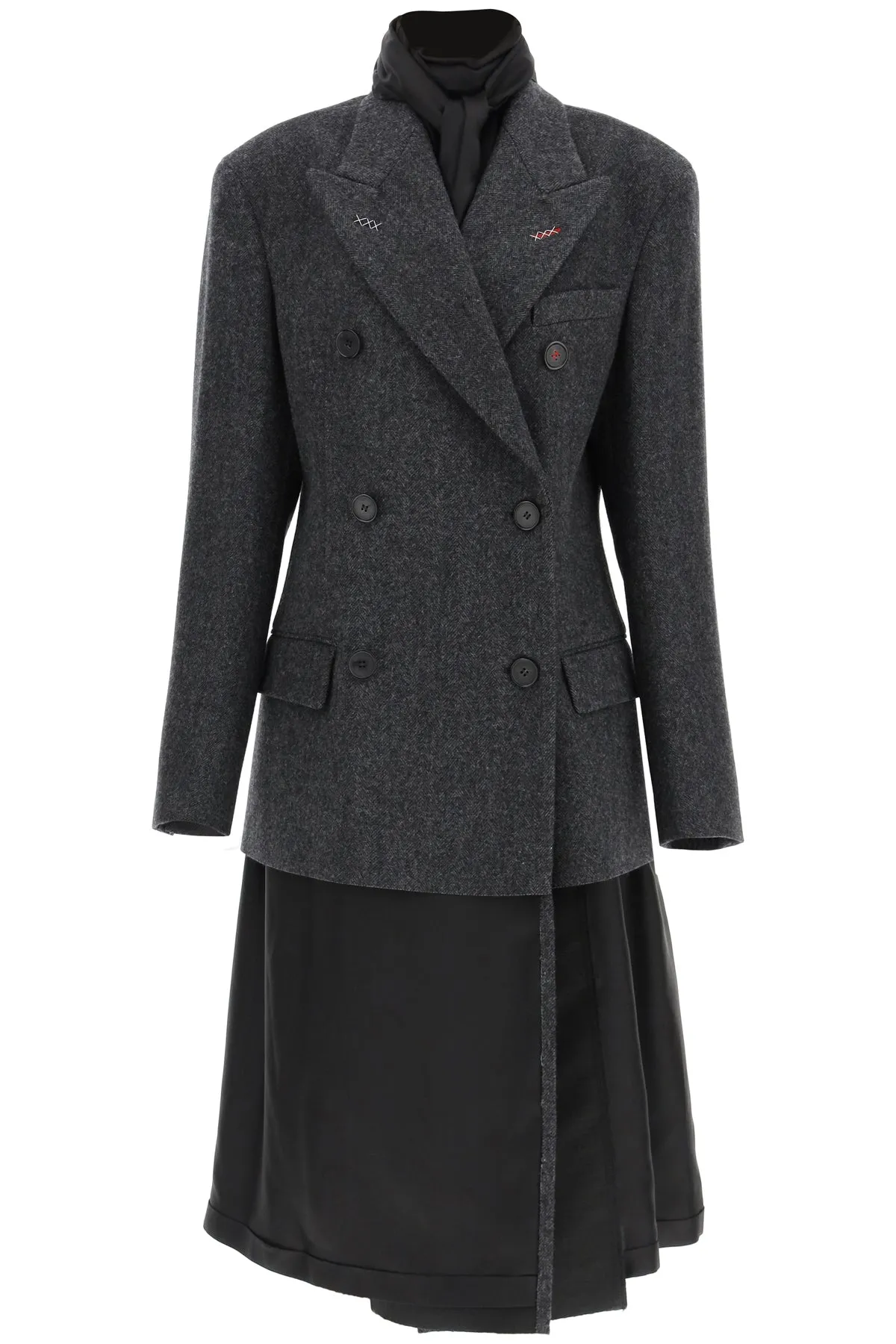 Maison Margiela Double Breasted Layered Coat